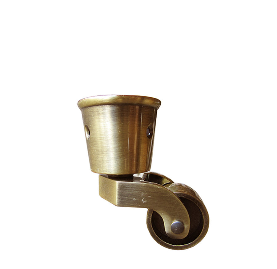 4PCS 1'' Round Cup Brass Casters 360° Rotary Table Chair Sofa